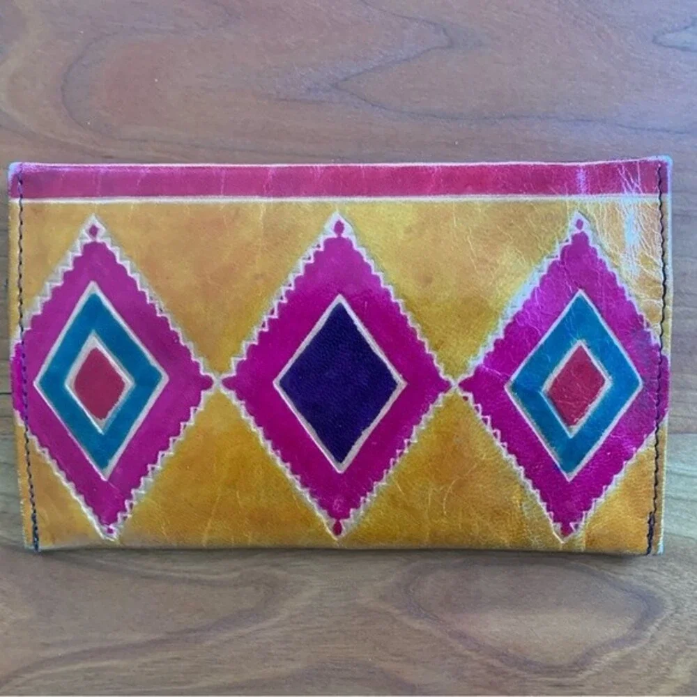 Vintage 80s Dyed Leather Wallet